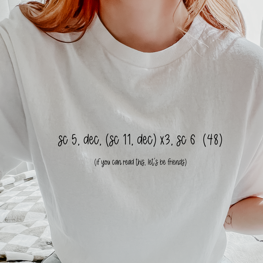 Crochet Friends Tee, Crochet Gift, Funny T-Shirt, Craft Graphic Top, Yarn Craft Quote Apparel