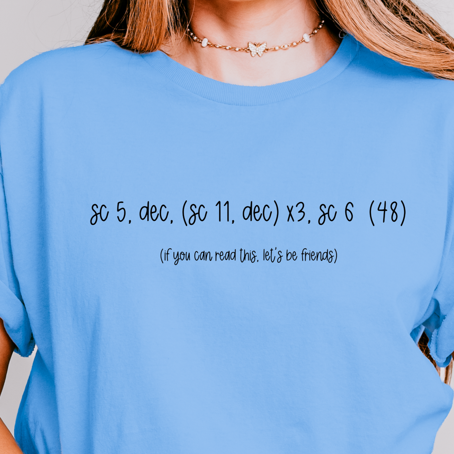 Crochet Friends Tee, Crochet Gift, Funny T-Shirt, Craft Graphic Top, Yarn Craft Quote Apparel